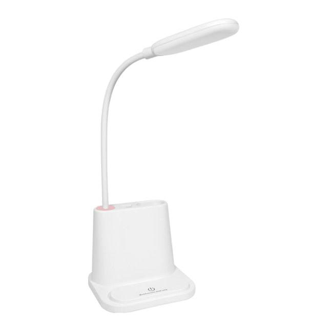 Touch Dimmable LED Desk Lamp 10W Wireless Charging/USB Charging Table Light for Children Kids Reading Study Bedside Bedroom Decorative Table Lamp Cute Study Lamps for Bedroom Décor
