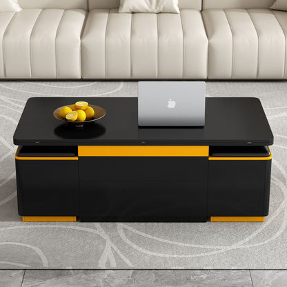 Lift Top Coffee Table With 4 Storage Stools