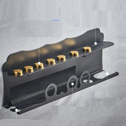 Bathroom Free Punch Wall Mount Curling Iron Storage Rack
