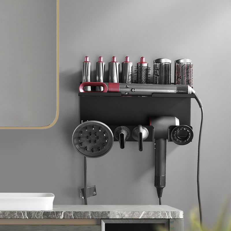 Curling Rod Storage Rack Free Wall-mounted