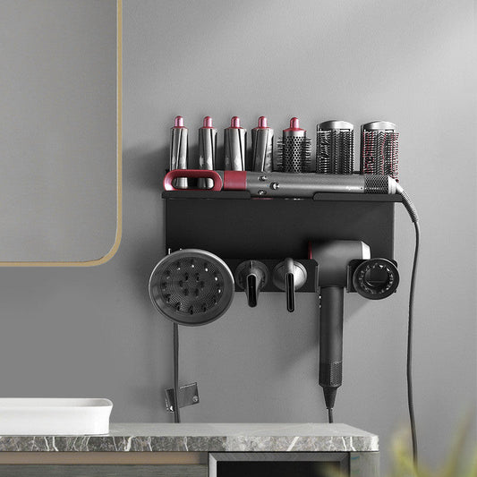 Curling Rod Storage Rack Free Wall-mounted