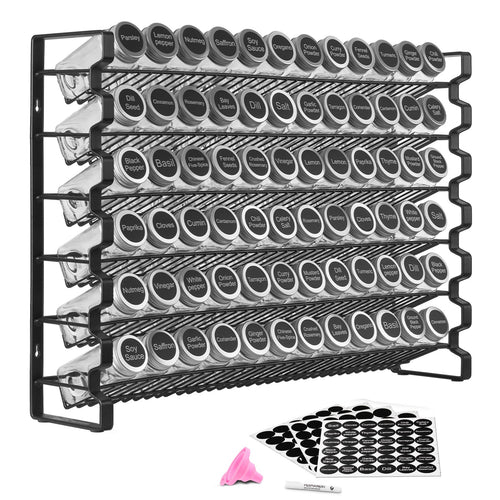 Spice Rack Organizer for Cabinet Seasoning Storage Set Wall Mounted 4 Pack