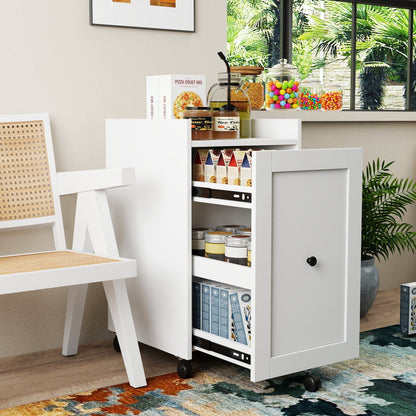 Organizer for Pantry - Sliding Snack Cabinet with Wheels
