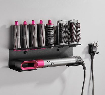 Curling Rod Storage Rack Free Wall-mounted