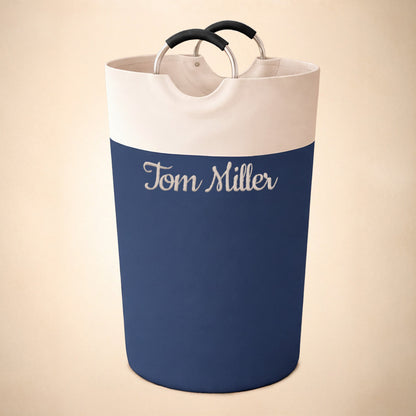 Personalized Laundry Basket – Custom Embroidery Name