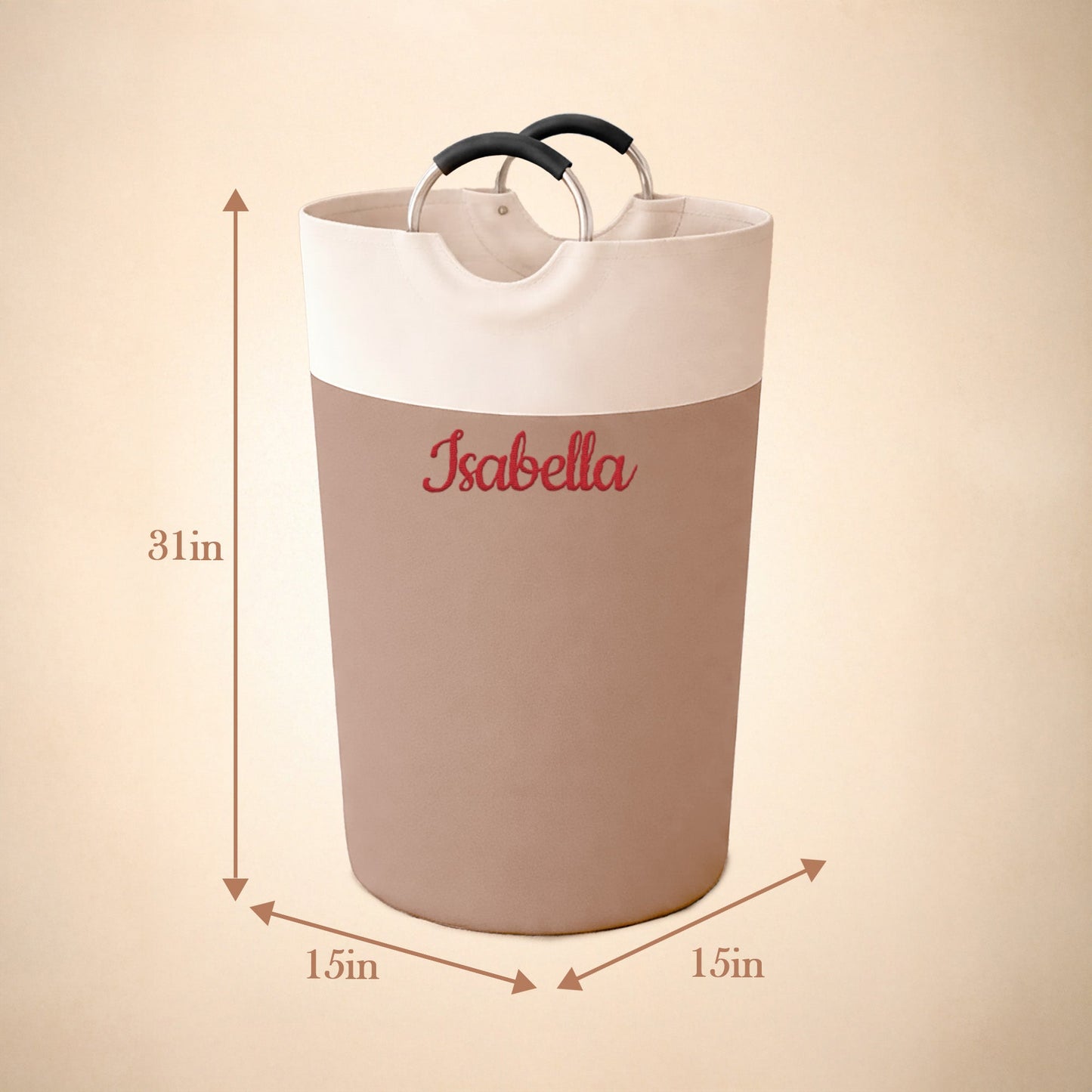 Personalized Laundry Basket – Custom Embroidery Name