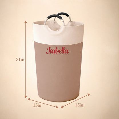Personalized Laundry Basket – Custom Embroidery Name