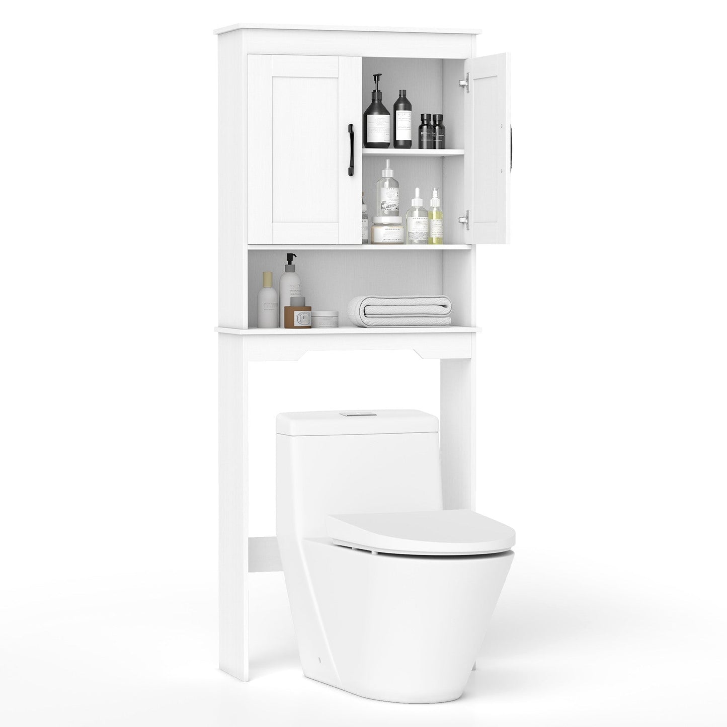 Over Toilet Space Saver Bathroom Organizer with Storage Cabinet