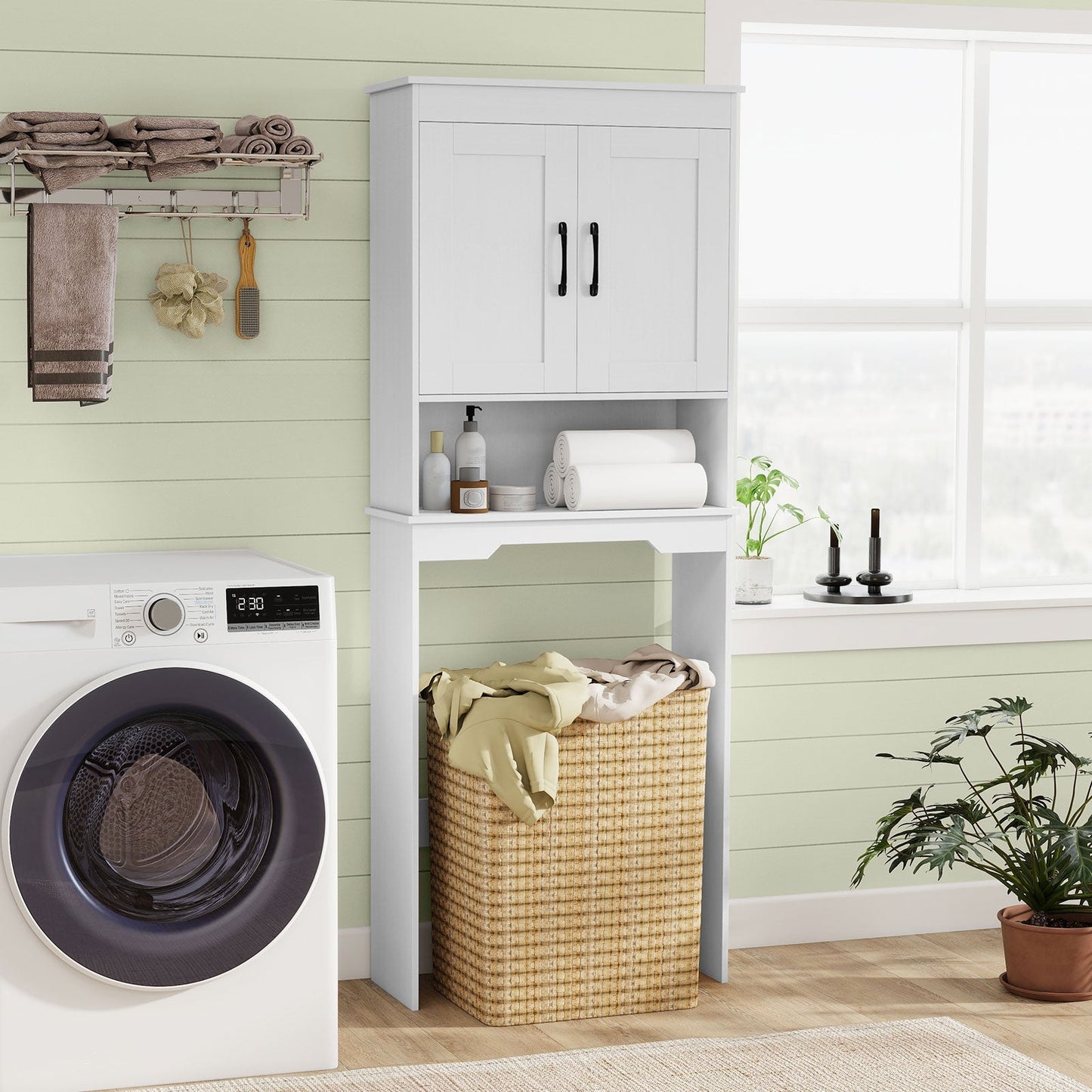 Over Toilet Space Saver Bathroom Organizer with Storage Cabinet