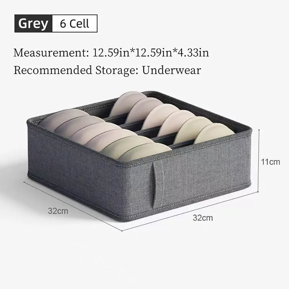 Closet Underwear Organizer Storage Box Drawer Fabric Foldable Cabinet Closet Storage Boxes for Storing Socks Underwear Ties Belt