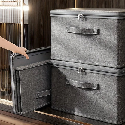 Multifunctional Foldable Storage Box with Cloth Cover , Large Capacity Quilt Storage Box bra storage box  underwear organizer