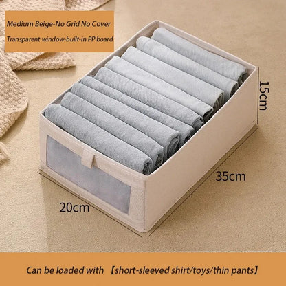 1Pcs Pants Storage Box Clothes Organizers of Cabinets and Drawers Fabric Foldable Boxes for Bedroom Wardrobe Organization Home ﻿