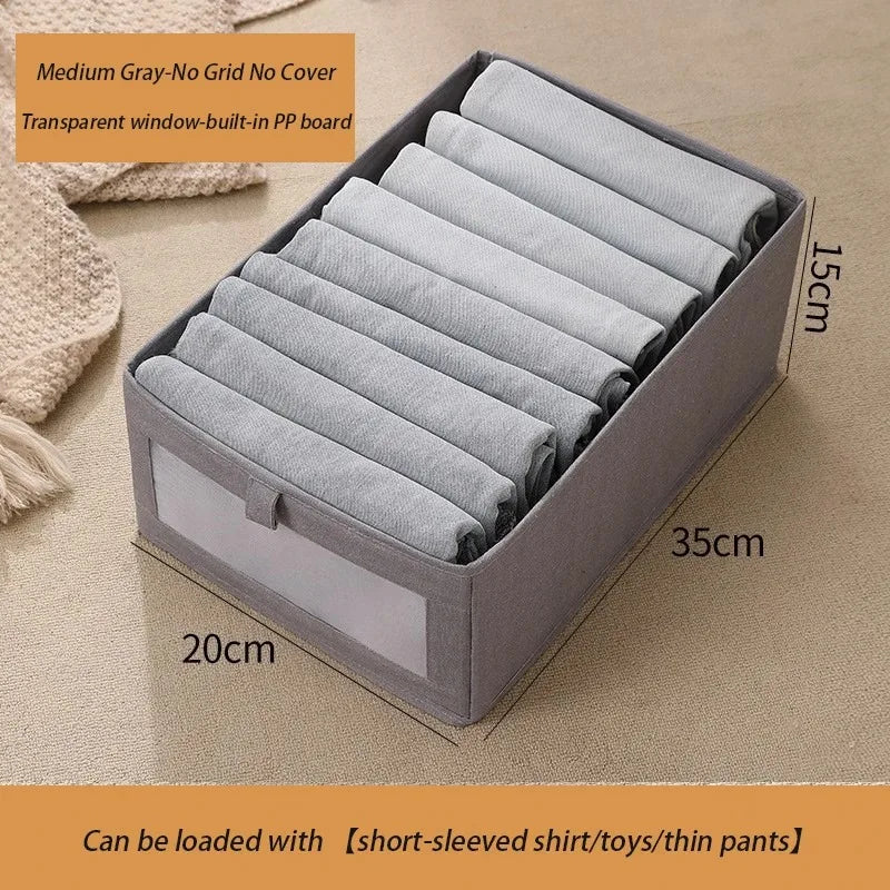 1Pcs Pants Storage Box Clothes Organizers of Cabinets and Drawers Fabric Foldable Boxes for Bedroom Wardrobe Organization Home ﻿