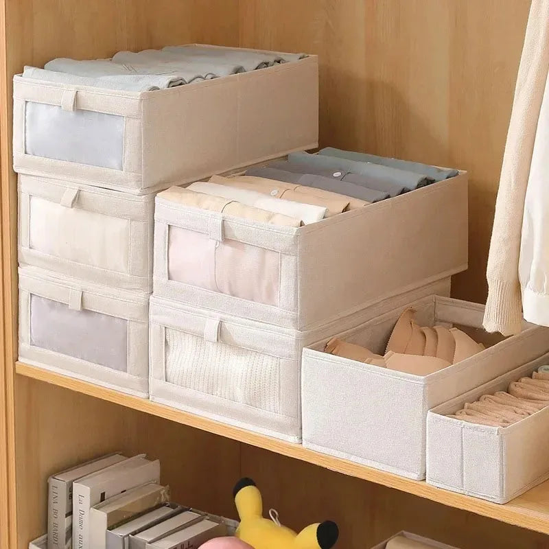 1Pcs Pants Storage Box Clothes Organizers of Cabinets and Drawers Fabric Foldable Boxes for Bedroom Wardrobe Organization Home ﻿