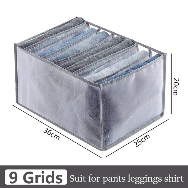Jeans Organization Storage Box | Closet Drawer Organizer for Pants and Clothing
