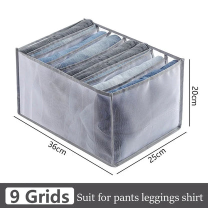 Jeans Organization Storage Box | Closet Drawer Organizer for Pants and Clothing