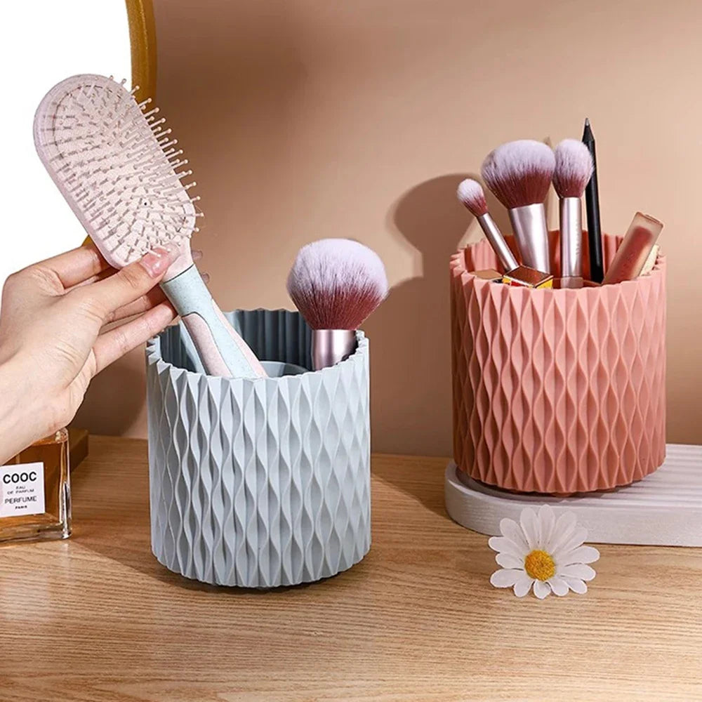 Rotating makeup brush storage box, lipstick makeup pen holder, dressing table, makeup stand, light and compact, girls' favorite