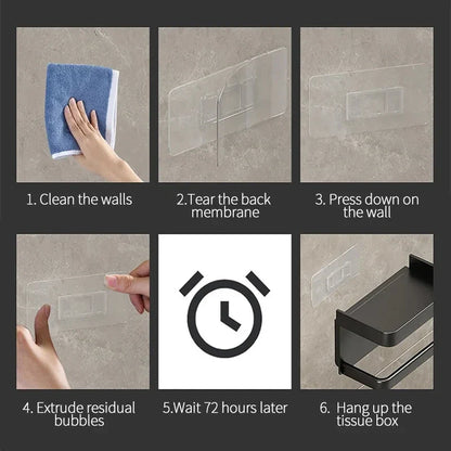 Plastic Toilet Paper Holder Storage Rack Bathroom Towel Placement of Seasoning bottles Bathroom Wall Roll of Paper Phone Storage
