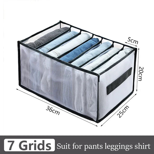 Jeans Organization Storage Box | Closet Drawer Organizer for Pants and Clothing
