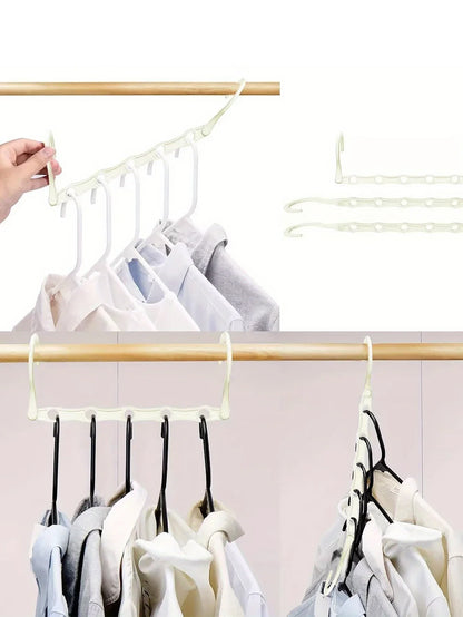 Space Saving Storage Hangers Multifunction Plastic Clothes Racks Rotary Organizer Hangers 5 Hole Magic Closet Wardrobe Organizer