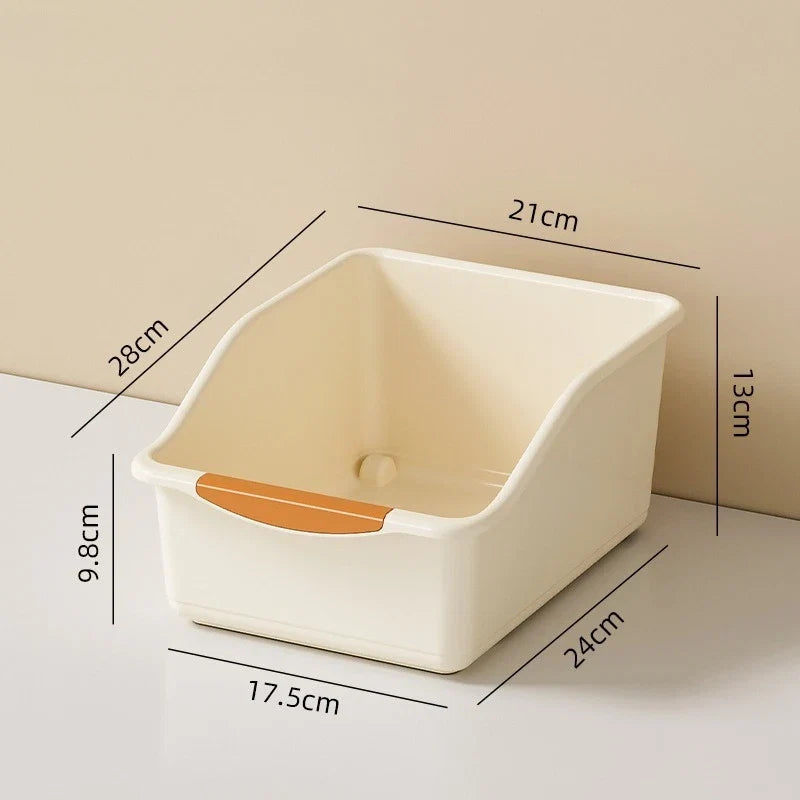 Plastic Multi-functional Storage Box Set! Curved Design for Home Organizing, Great for Kitchen & Trash Sorting