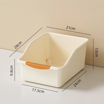 Plastic Multi-functional Storage Box Set! Curved Design for Home Organizing, Great for Kitchen & Trash Sorting