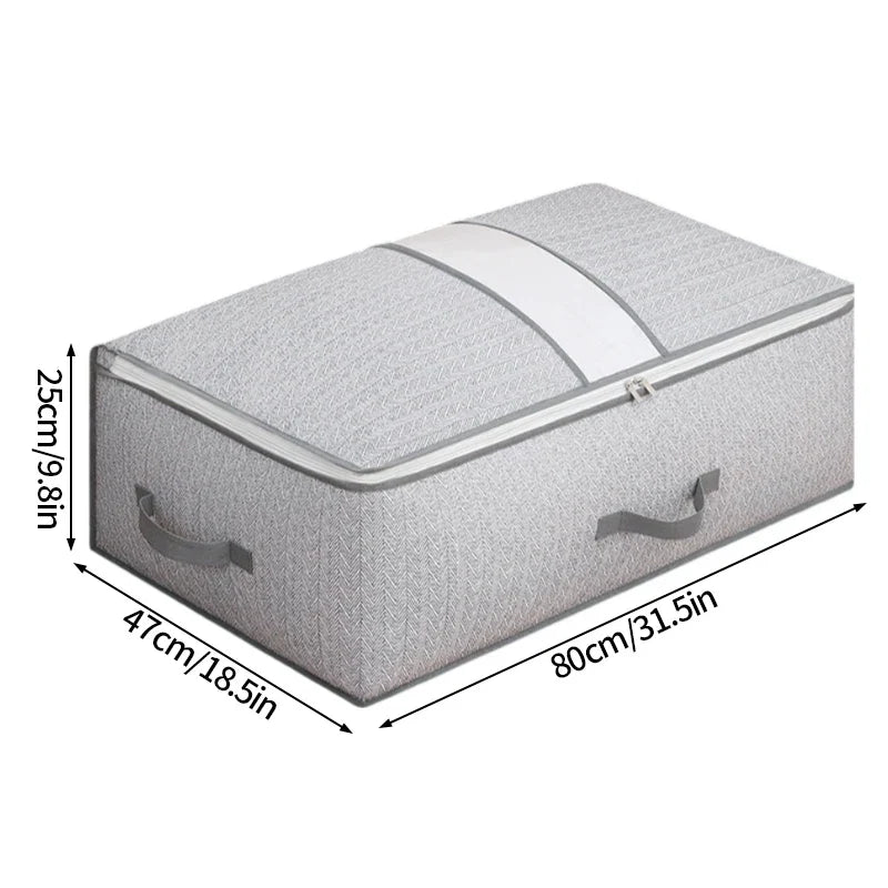Foldable Clothes Storage Bag Visual Quilt Organize Cases Waterproof Large Capacity Clothing Pack Bag Pillow Down Coat Organize