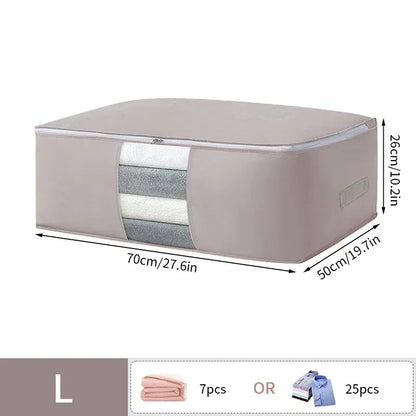 Foldable Clothes Storage Bag Visual Quilt Organize Cases Waterproof Large Capacity Clothing Pack Bag Pillow Down Coat Organize