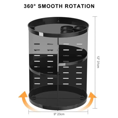 Rotating Makeup Organizer for Vanity 360 Spinning Skincare Organizers with Adjustable Trays Make Up Desk Storage Carousel Rack