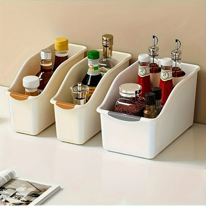 Plastic Multi-functional Storage Box Set! Curved Design for Home Organizing, Great for Kitchen & Trash Sorting