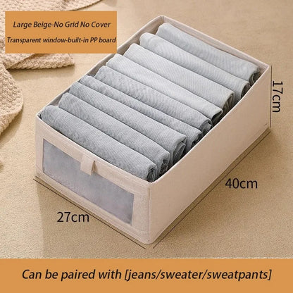 1Pcs Pants Storage Box Clothes Organizers of Cabinets and Drawers Fabric Foldable Boxes for Bedroom Wardrobe Organization Home ﻿