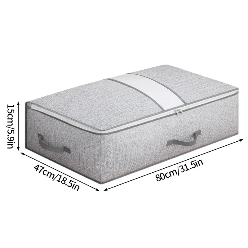 Foldable Clothes Storage Bag Visual Quilt Organize Cases Waterproof Large Capacity Clothing Pack Bag Pillow Down Coat Organize