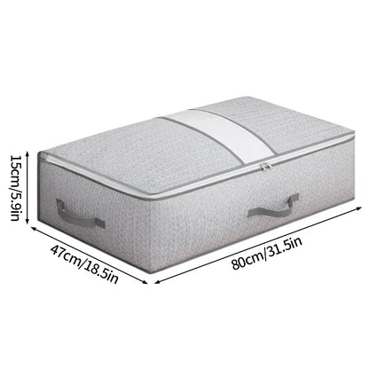 Foldable Clothes Storage Bag Visual Quilt Organize Cases Waterproof Large Capacity Clothing Pack Bag Pillow Down Coat Organize