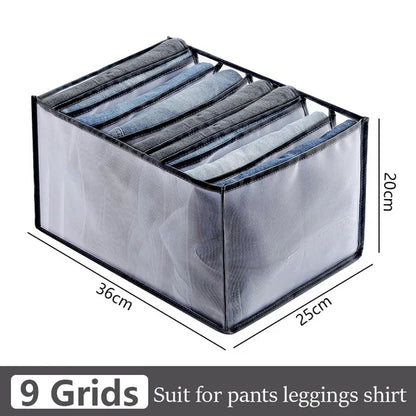 Jeans Organization Storage Box | Closet Drawer Organizer for Pants and Clothing