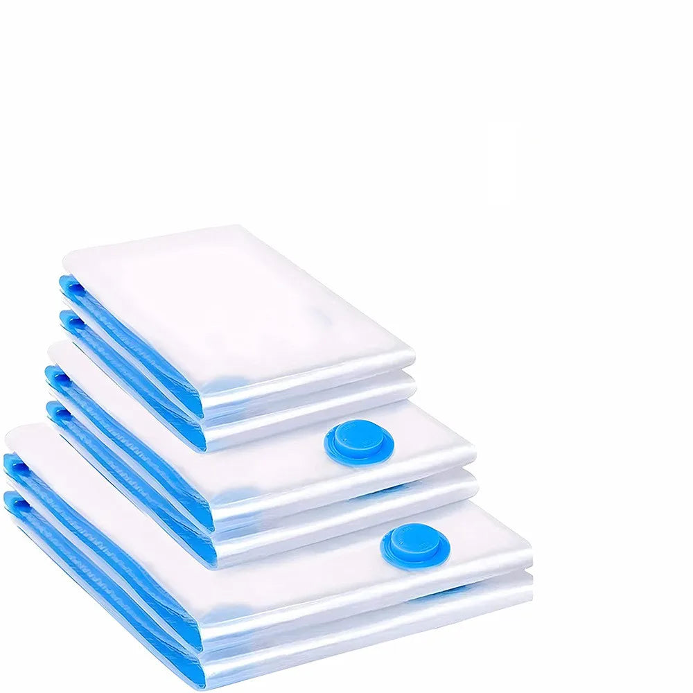 Vacuum Storage Bags More Space Save Compression Travel Seal Zipper for Clothes Pillows Bedding Closet Home Organizer