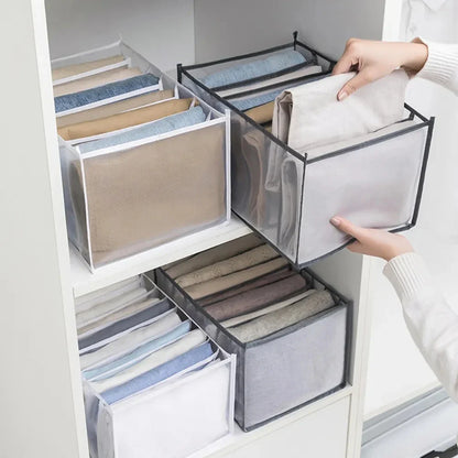 Jeans Organization Storage Box | Closet Drawer Organizer for Pants and Clothing