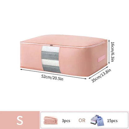 Foldable Clothes Storage Bag Visual Quilt Organize Cases Waterproof Large Capacity Clothing Pack Bag Pillow Down Coat Organize