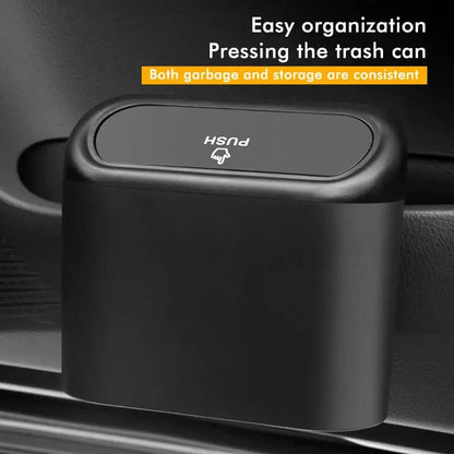Car Trash Can With Lid | Leak-Proof Mini Car Organizer for Auto Office Home