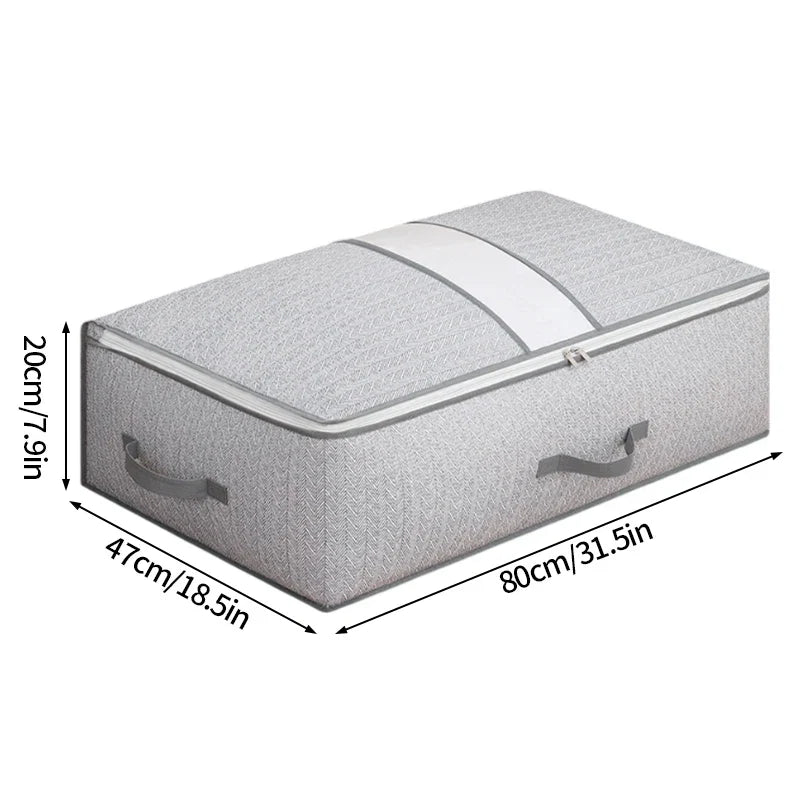 Foldable Clothes Storage Bag Visual Quilt Organize Cases Waterproof Large Capacity Clothing Pack Bag Pillow Down Coat Organize