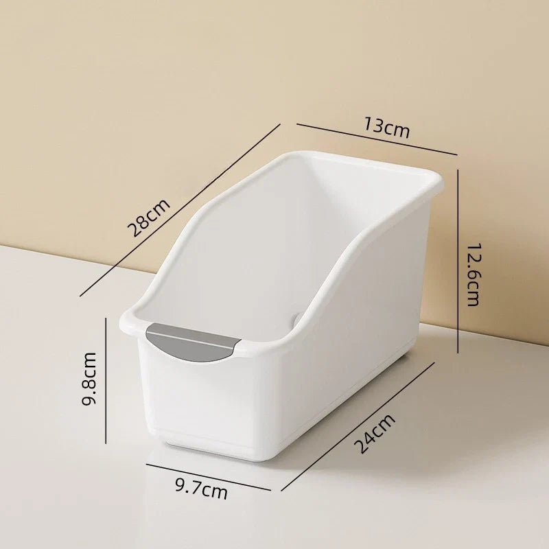 Plastic Multi-functional Storage Box Set! Curved Design for Home Organizing, Great for Kitchen & Trash Sorting
