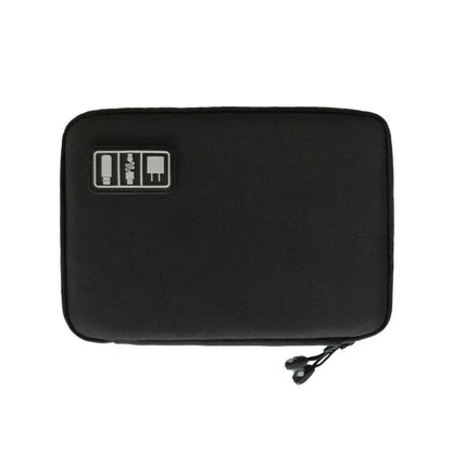 1pc Black Green Storage Bag Electronic Accessory Organizer Portable Usb Data Cable Charger Plug Travel Waterproof Organizer