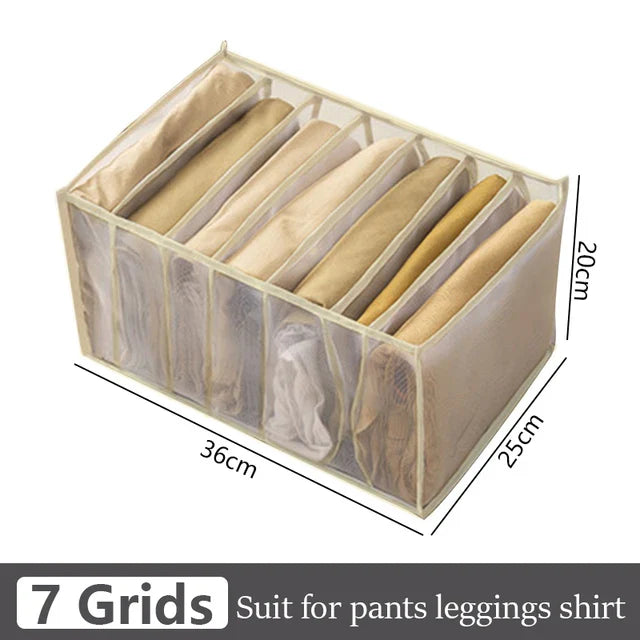 Jeans Organization Storage Box | Closet Drawer Organizer for Pants and Clothing
