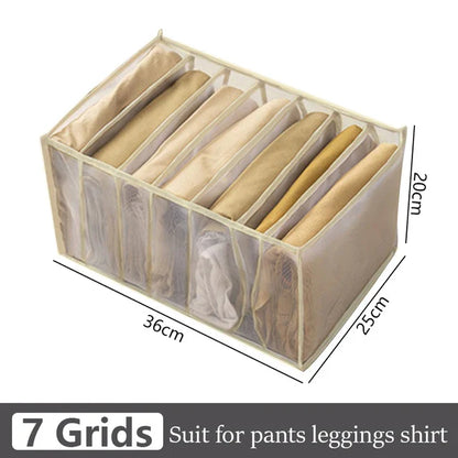 Jeans Organization Storage Box | Closet Drawer Organizer for Pants and Clothing