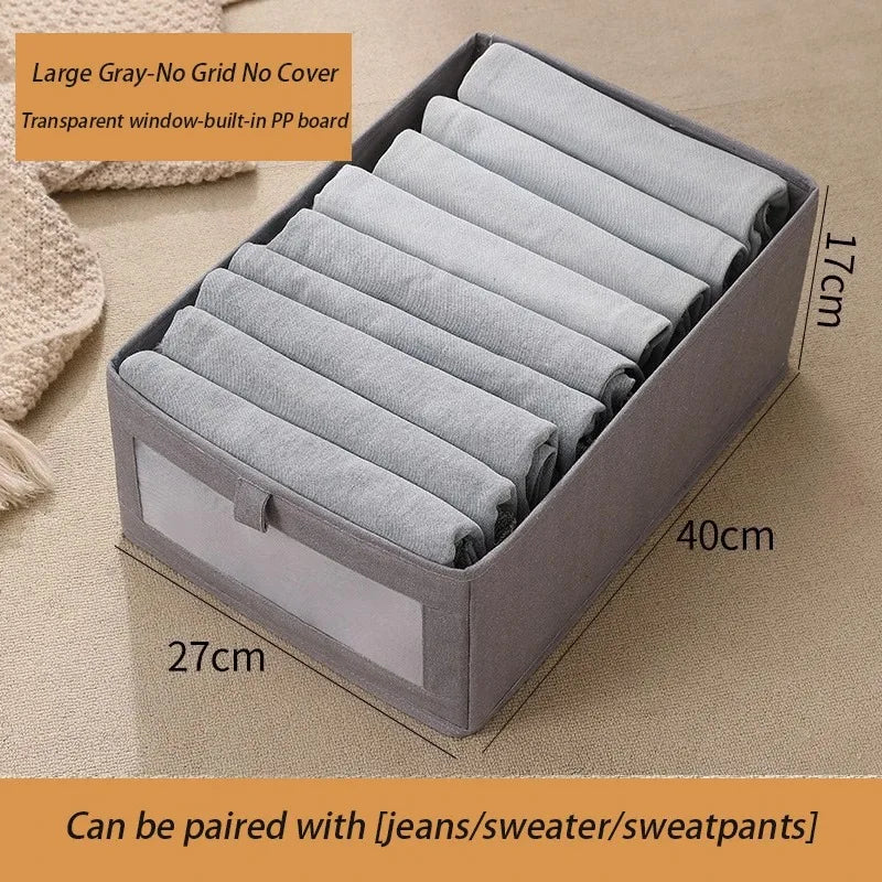 1Pcs Pants Storage Box Clothes Organizers of Cabinets and Drawers Fabric Foldable Boxes for Bedroom Wardrobe Organization Home ﻿