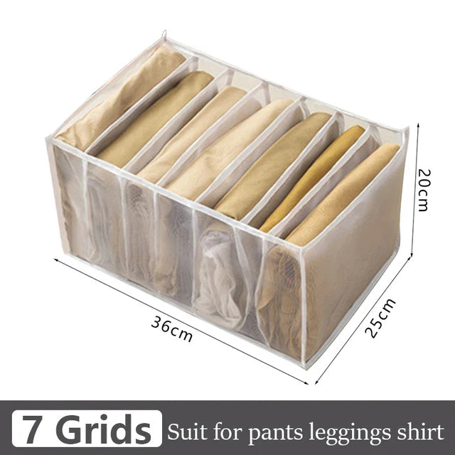 Jeans Organization Storage Box | Closet Drawer Organizer for Pants and Clothing