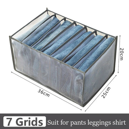 Jeans Organization Storage Box | Closet Drawer Organizer for Pants and Clothing