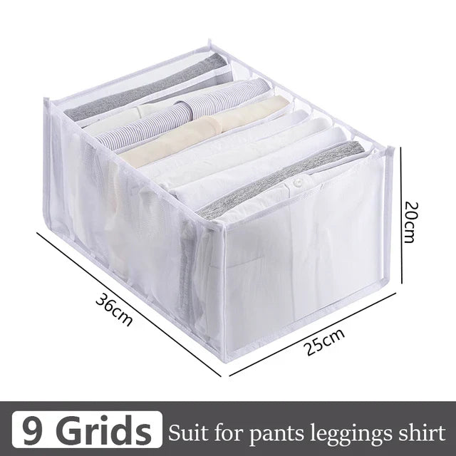 Jeans Organization Storage Box | Closet Drawer Organizer for Pants and Clothing