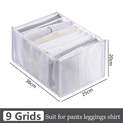 Jeans Organization Storage Box | Closet Drawer Organizer for Pants and Clothing