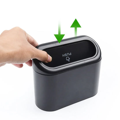 Car Trash Can With Lid | Leak-Proof Mini Car Organizer for Auto Office Home