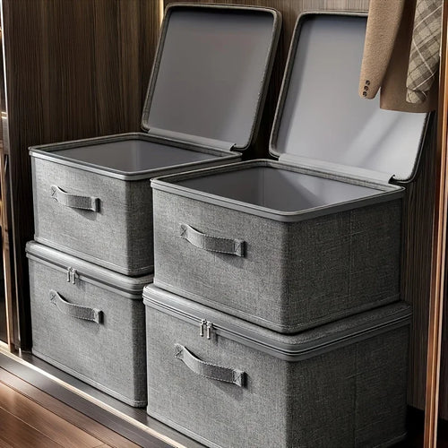 Multifunctional Foldable Storage Box with Cloth Cover , Large Capacity Quilt Storage Box bra storage box  underwear organizer